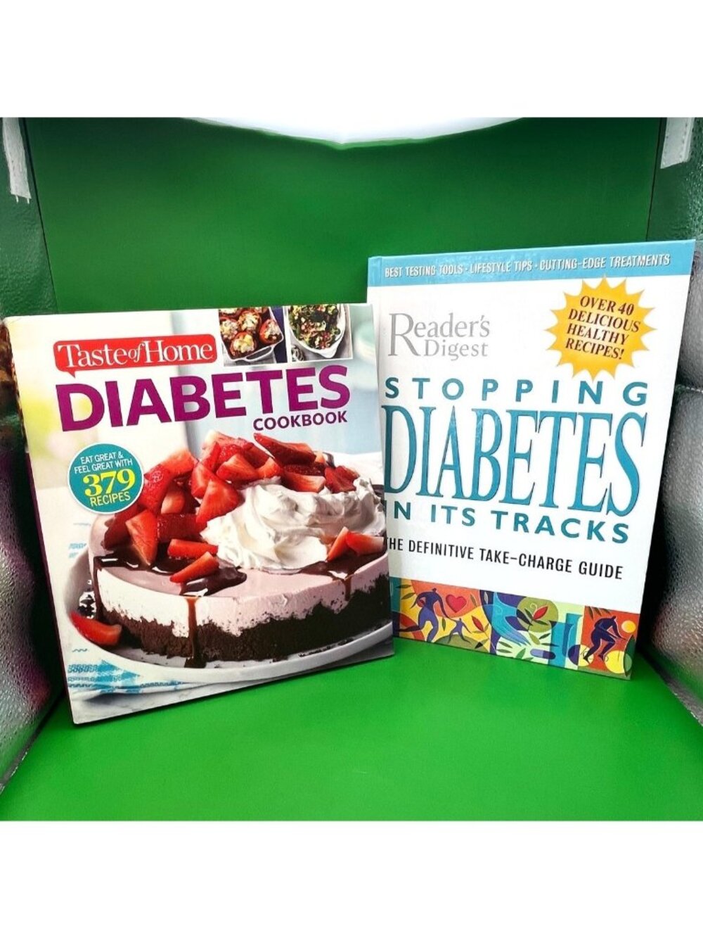 Lot 2 Diabetes Management Book Cookbook Recipes Diet Health Facts Tips Education